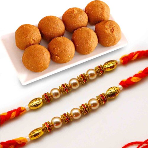 Antique Pair with Besan Laddoo Combo
