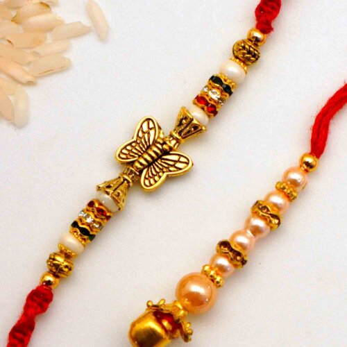 Butterfly Rakhi with Pearly Loomba