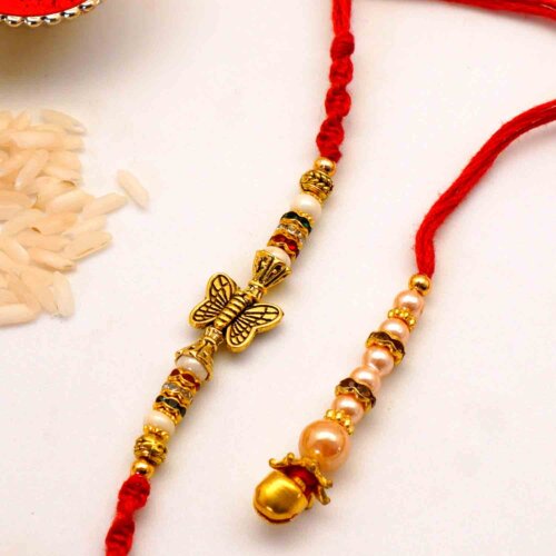 Butterfly Rakhi with Pearly Loomba