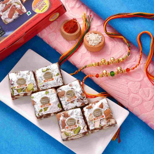 Figberry with Elegant Ghungroo and Beads Rakhi Set.- FOR USA