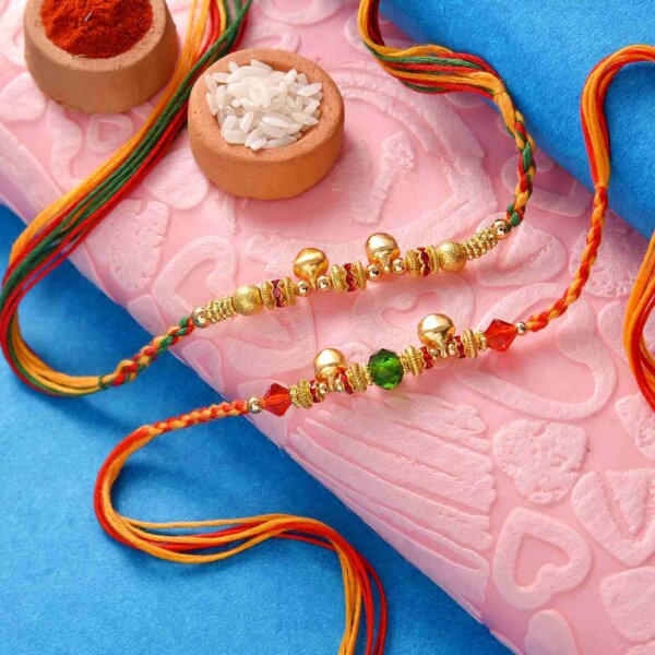 Figberry with Elegant Ghungroo and Beads Rakhi Set.- FOR USA