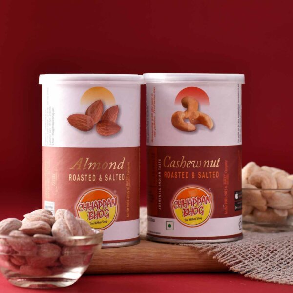 Flavoured Cashewnuts and Almond With Metallic Butterflies Rakhi Set