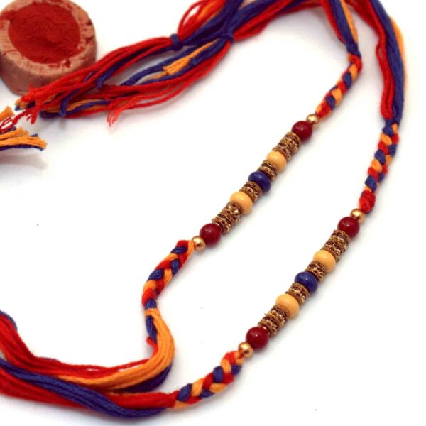 Charming wooden beads Rakhi -Set of 2