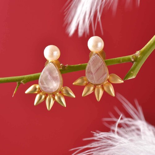 Golden Petal Earrings