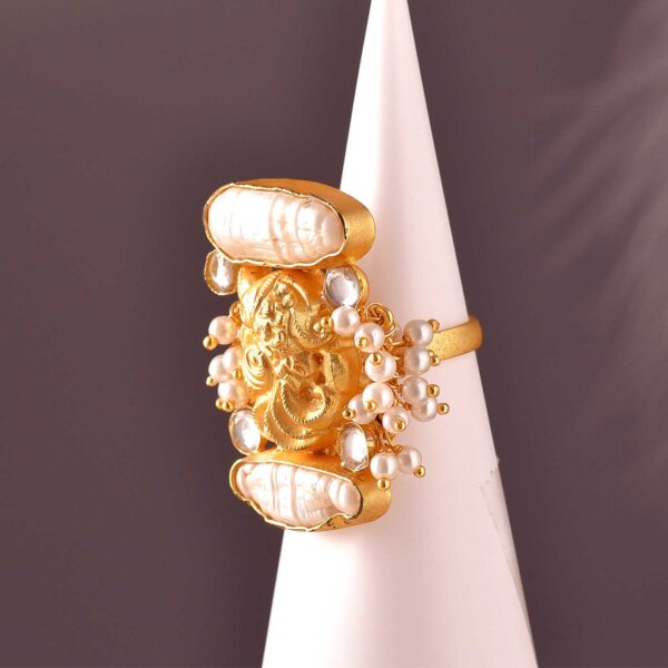 Gilded Pearl Ring