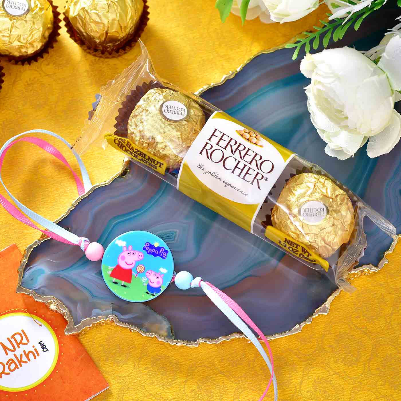 Cartoon Rakhi With Roblox Card And Ferrero Rocher (3 Pcs..)