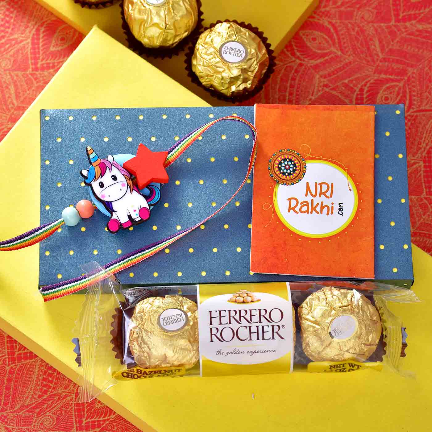 Cartoon Rakhi With Roblox Card And Ferrero Rocher (3 Pcs..)