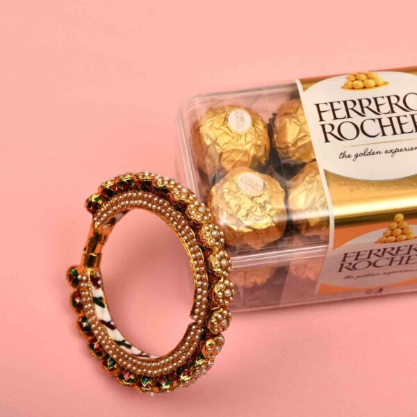 Pure Meena Kada with 12 pcs. Ferrero Rocher