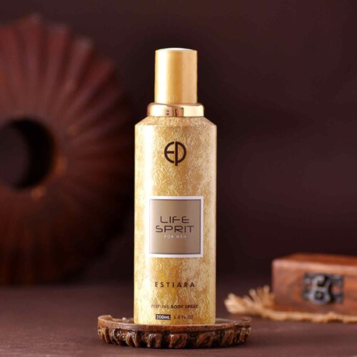 Royal Elephant Rudraksha Rakhi & Life Spirit Perfume Body Spray Combo