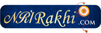 Simple rudraksh on twisted thread with Kaju Barfi & Blue floral thali