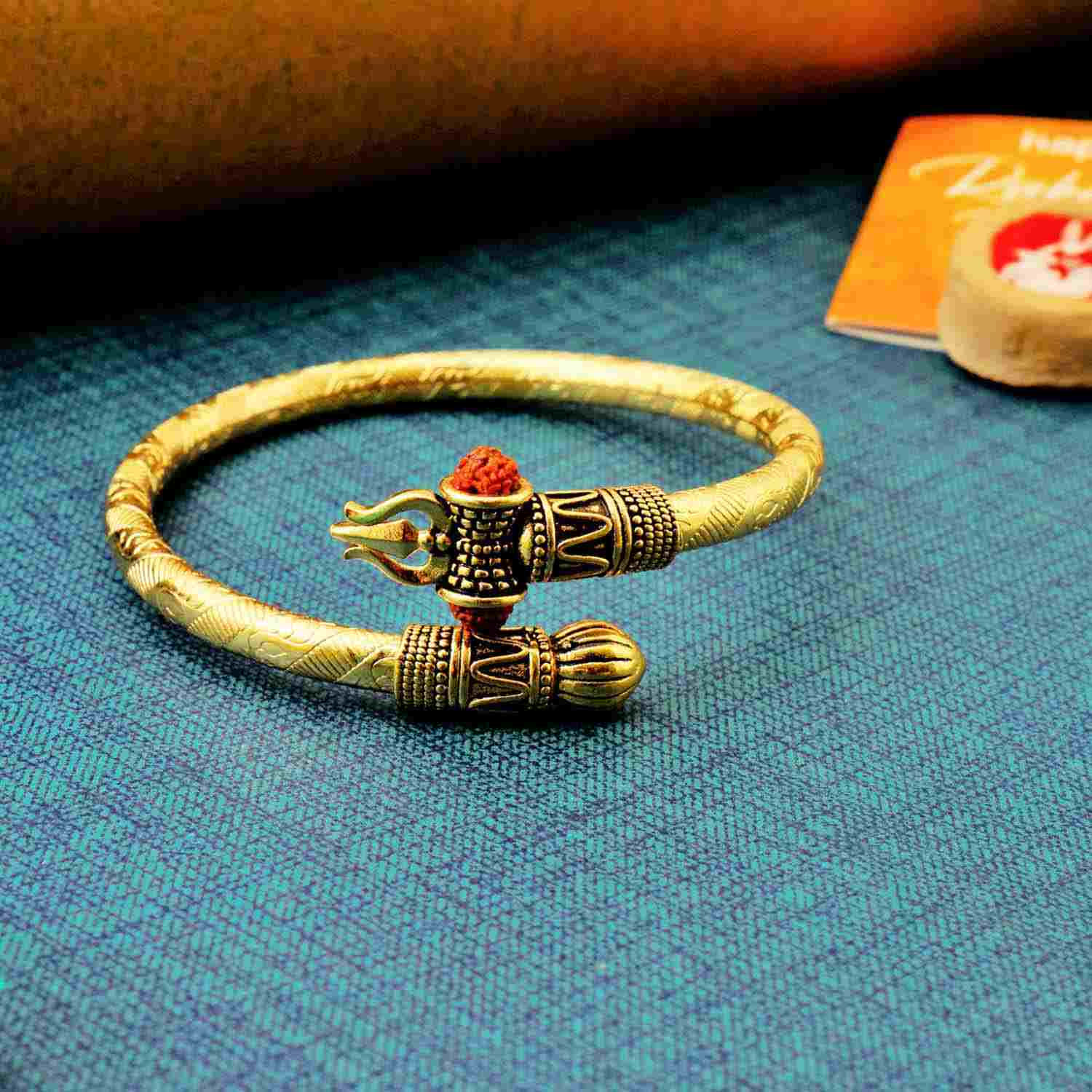 Lord Shiva Trident Kada Bracelet, Sterling Silver Rudraksha Bracelet,  Babhubali Trishul Kada Tribal Stylish Customized Jewelry Nssk512 - Etsy