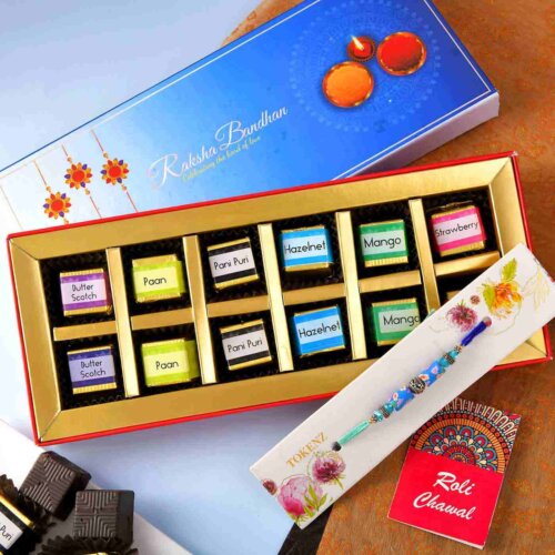 Beads Rakhi With Assorted Flavored Chocolate