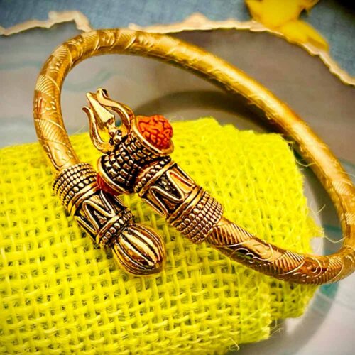 Blessing of Shiva Gold Brass Bracelet