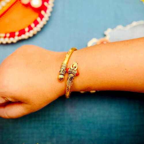 Blessing of Shiva Gold Brass Bracelet