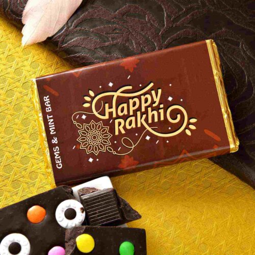 Rudraksh & Sandalwood Beads With Gems & Mint Chocolate Bar