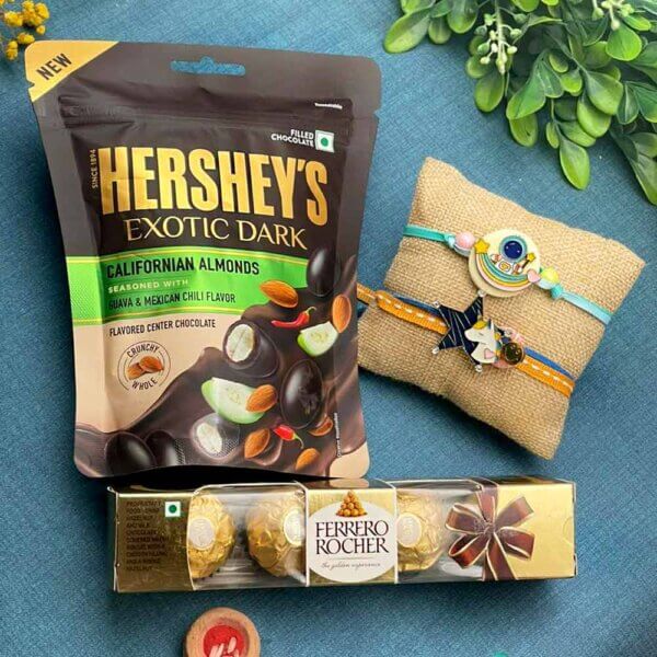 Chocolate Kids Rakhi Combo- FOR USA