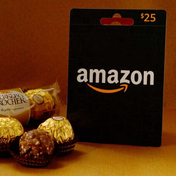 $25 Amazon Gift Card with Ferrero Rocher 3pcs.