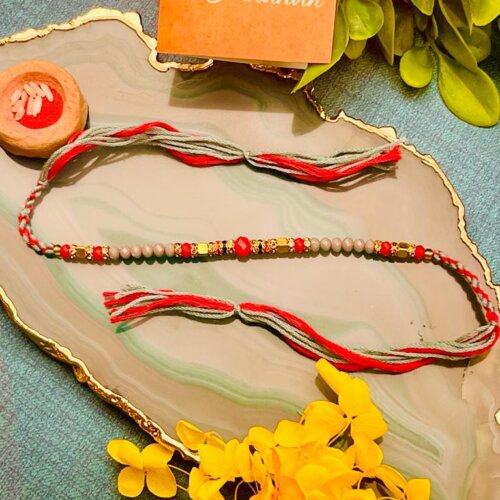 Traditional Elegant Beads Rakhi
