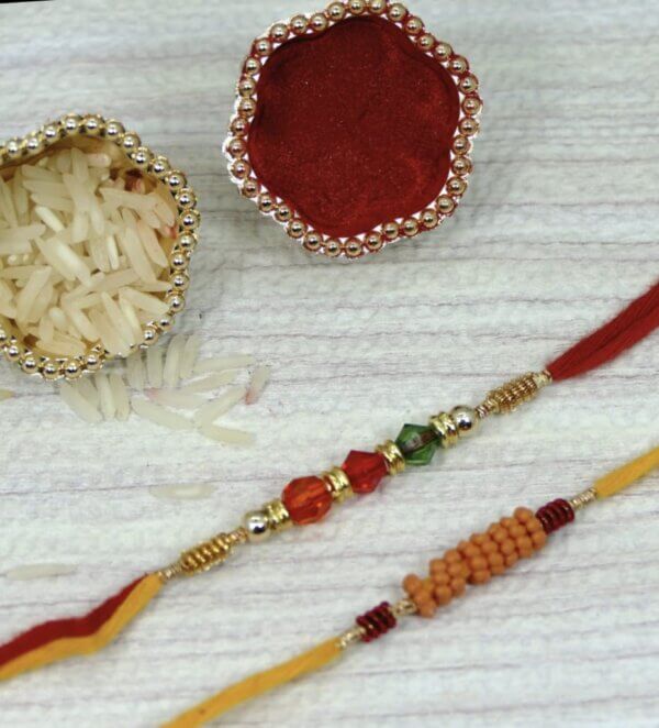 Beads Set Of 2  Rakhis
