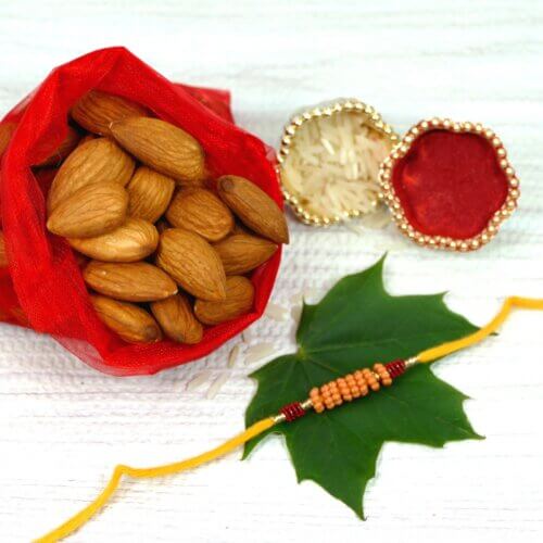 Charming Rakhi With Almond