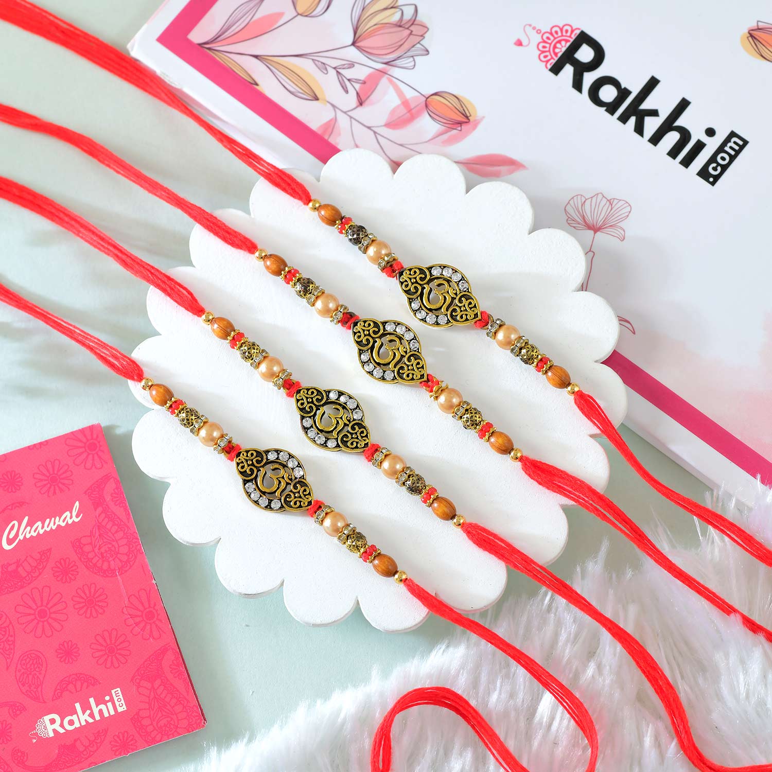 Set of 4 Rakhi for Bhai Set of 4 Rakhi for Bhai