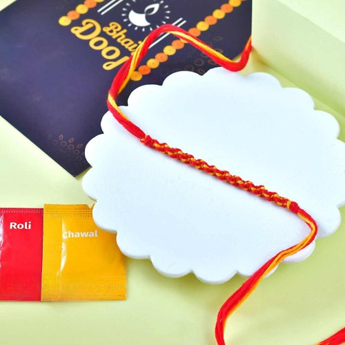 Bhaidooj Thread with Laddoo & Chocolate