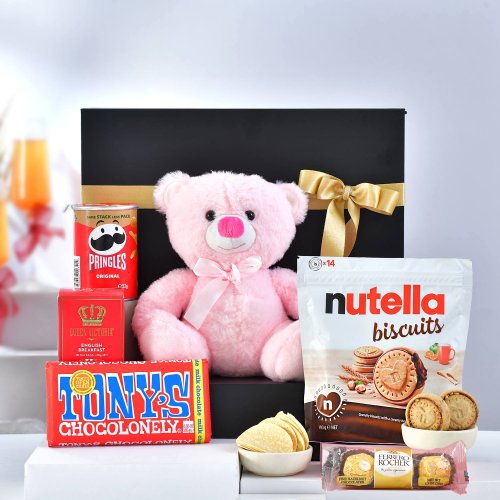 Pink Teddy & Treats Treasure Gift Box
