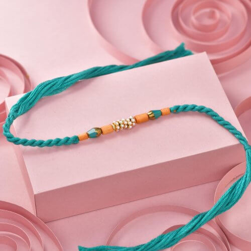 Green Beaded Designer Rakhi Green Beaded Designer Rakhi