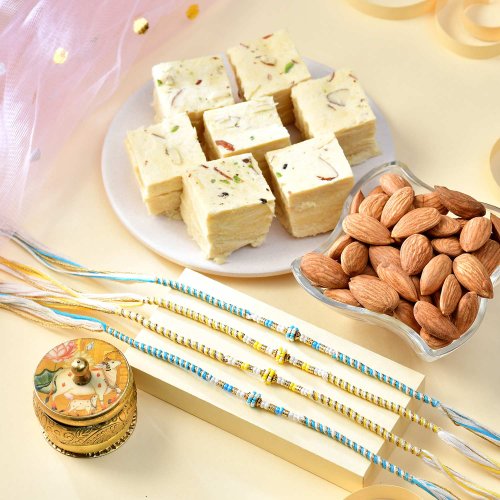 Rakhi Quad Mithaas Combo Rakhi Quad Mithaas Combo