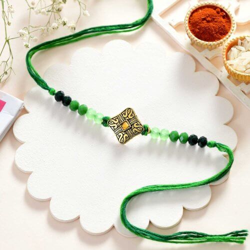 Ethnic Green Rakhi Ethnic Green Rakhi