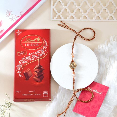 Rakhi with Lindt Celebration Rakhi with Lindt Celebration