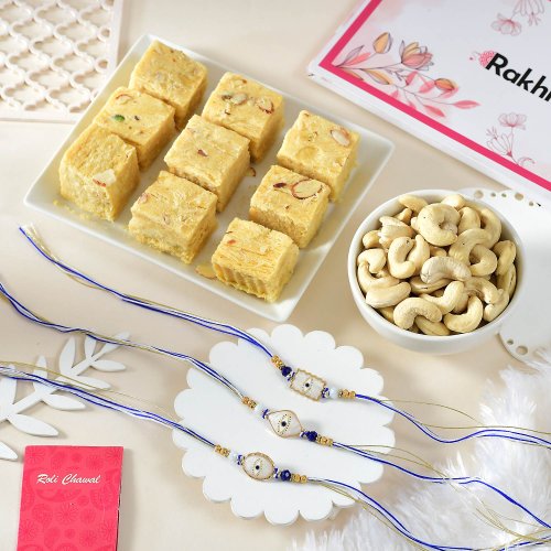 Evil Eye Rakhi Set With Cashew & Almond