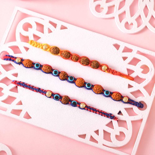Rudraksha Protection Rakhi Set Rudraksha Protection Rakhi Set
