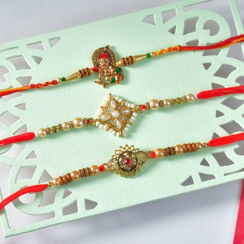 Divine Heritage Rakhi Trio Divine Heritage Rakhi Trio