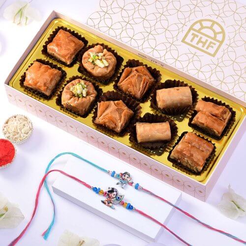 Signature Rakhi & Baklava Hamper Signature Rakhi & Baklava Hamper