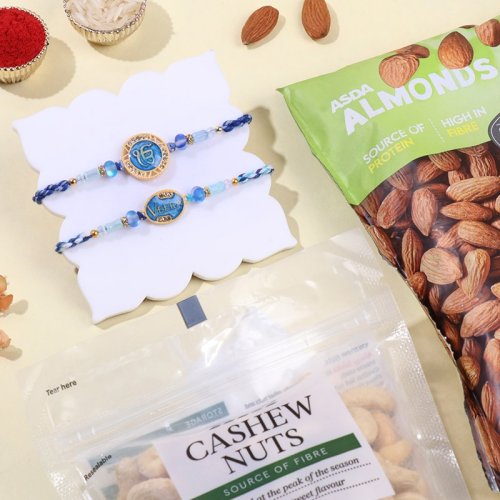 Divine Rakhi Duo With Nuts Divine Rakhi Duo With Nuts