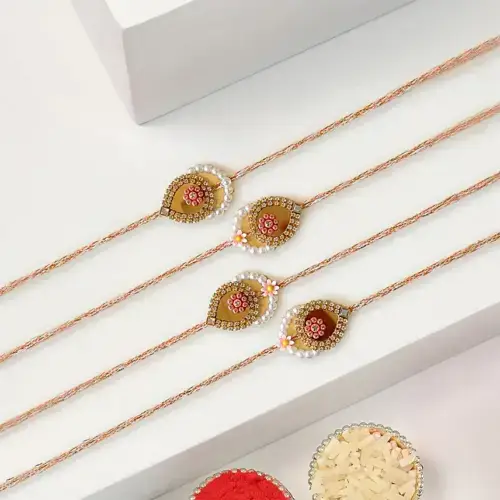 Premium Beads Rakhi Set Of 4