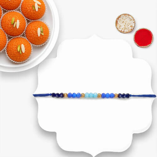 Sneh Ethnic Beads Rakhi With Motichoor Laddoo